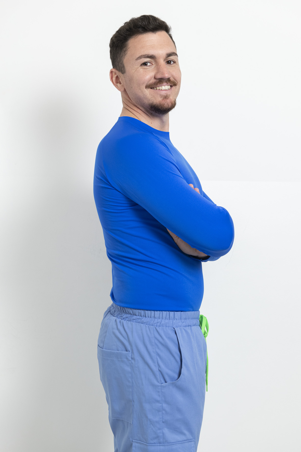gasolina mecanógrafo Propio Camiseta térmica azul eléctrico (hombre) - Oh! Wear