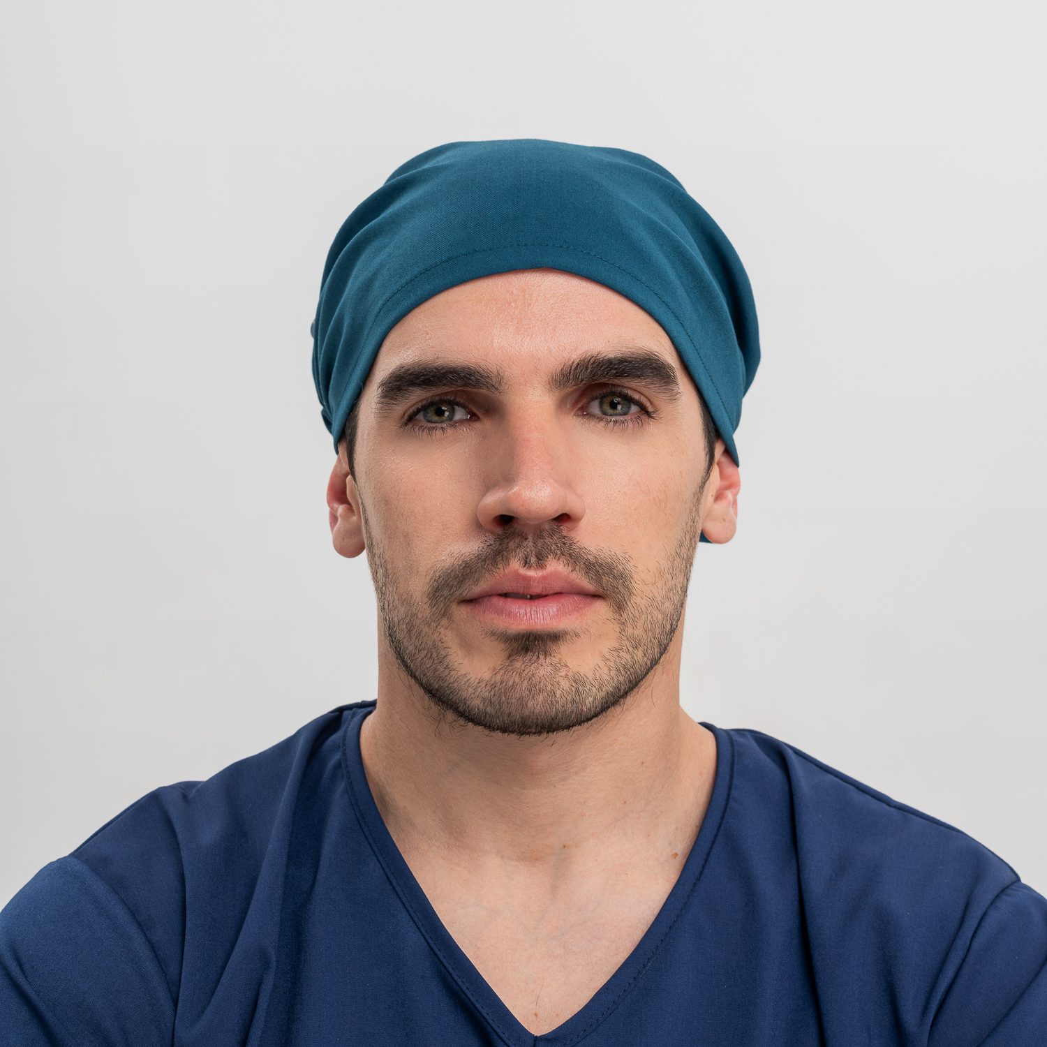 Cofia ajustable con botón Petroleo