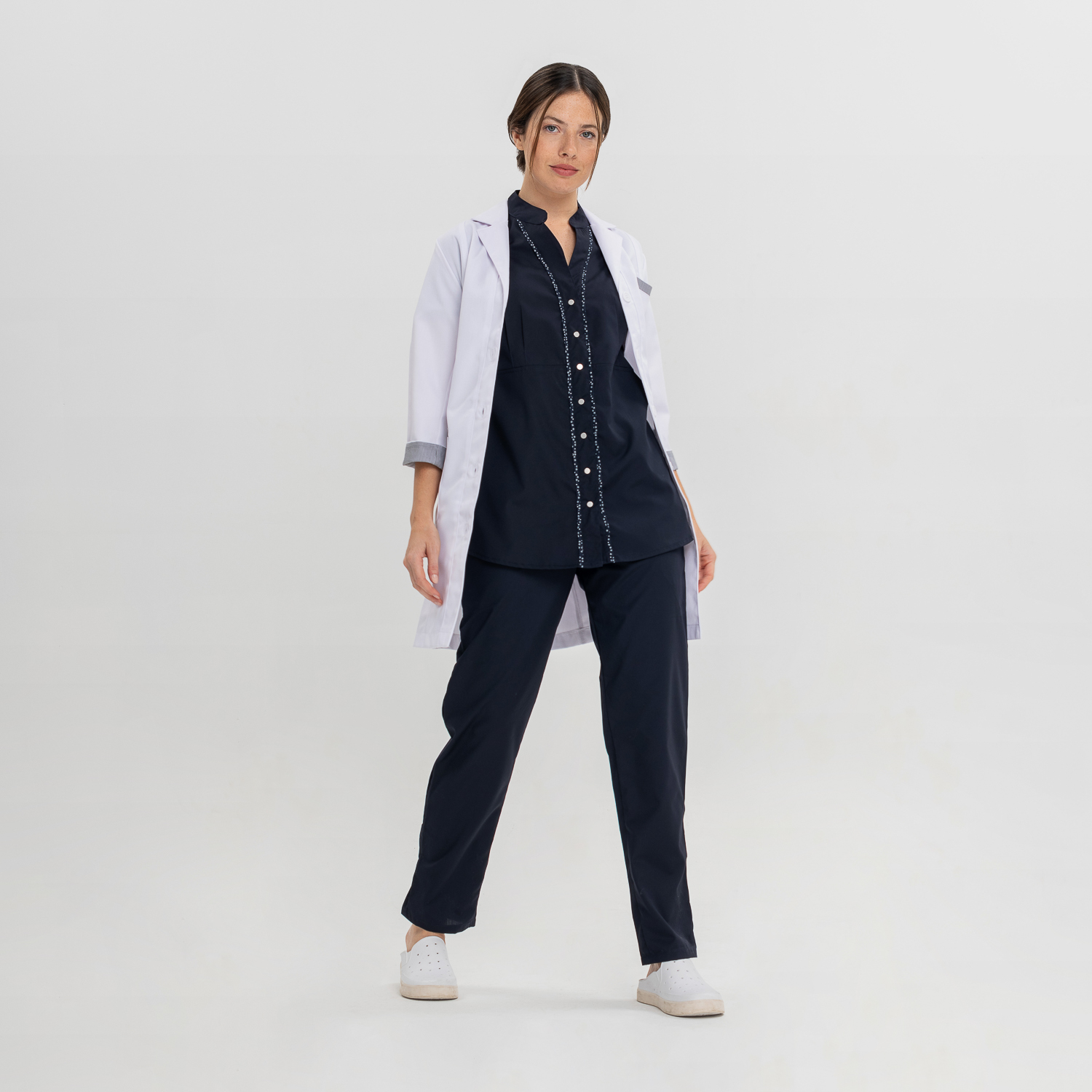 Ambo Sonsoles Poly angosto aliso azul oscuro