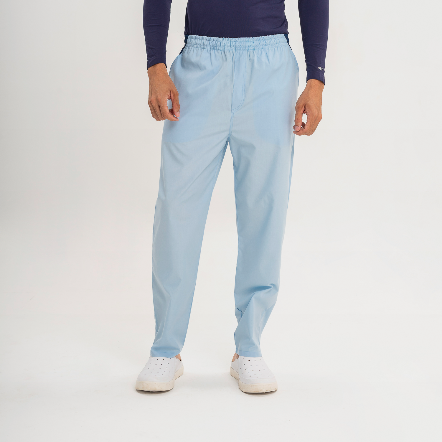 Pantalon Poly classic celeste con azul (hombre)