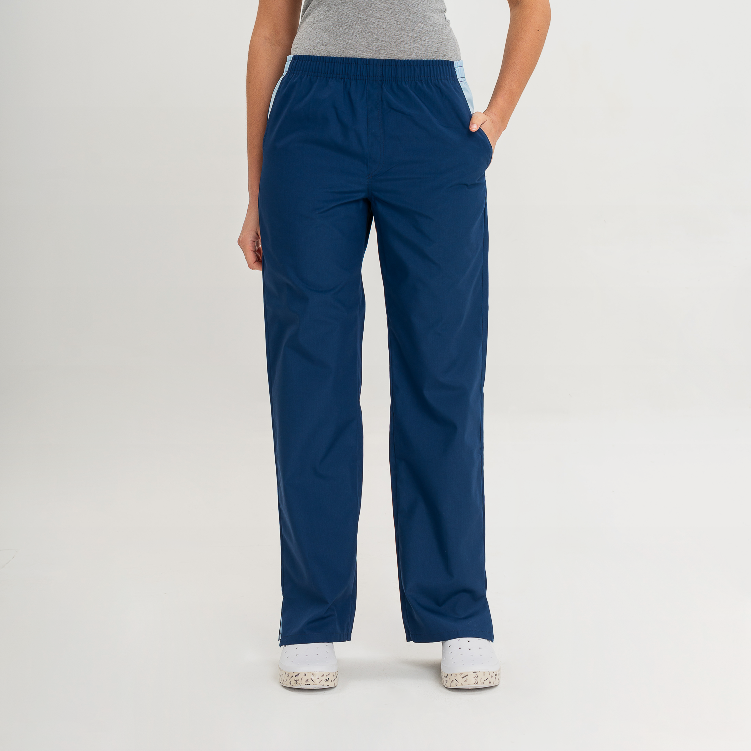 Pantalon Poly classic azul con celeste (mujer)