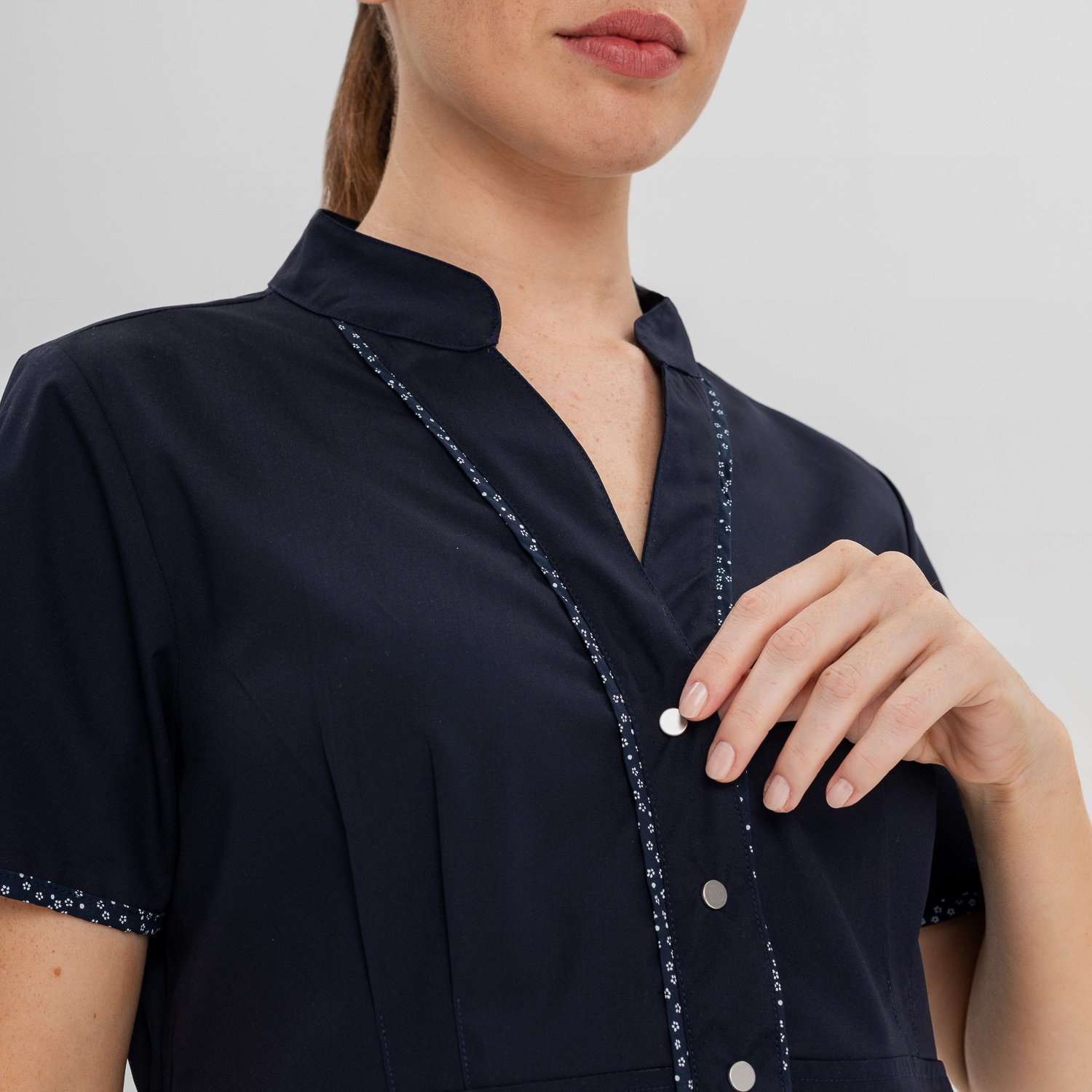 Ambo Sonsoles Poly angosto aliso azul oscuro