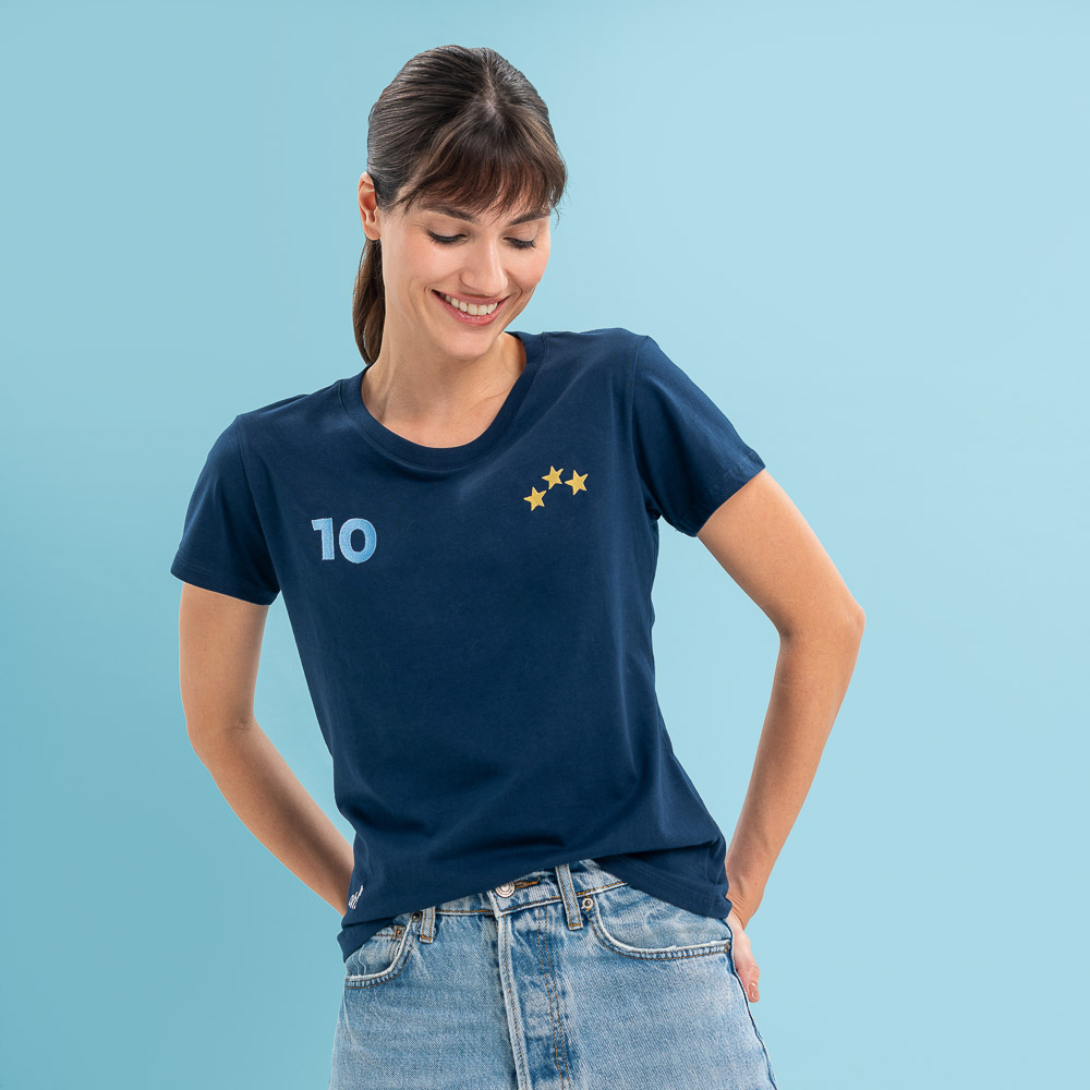 Remera bordada (mujer)-Edición Mundial
