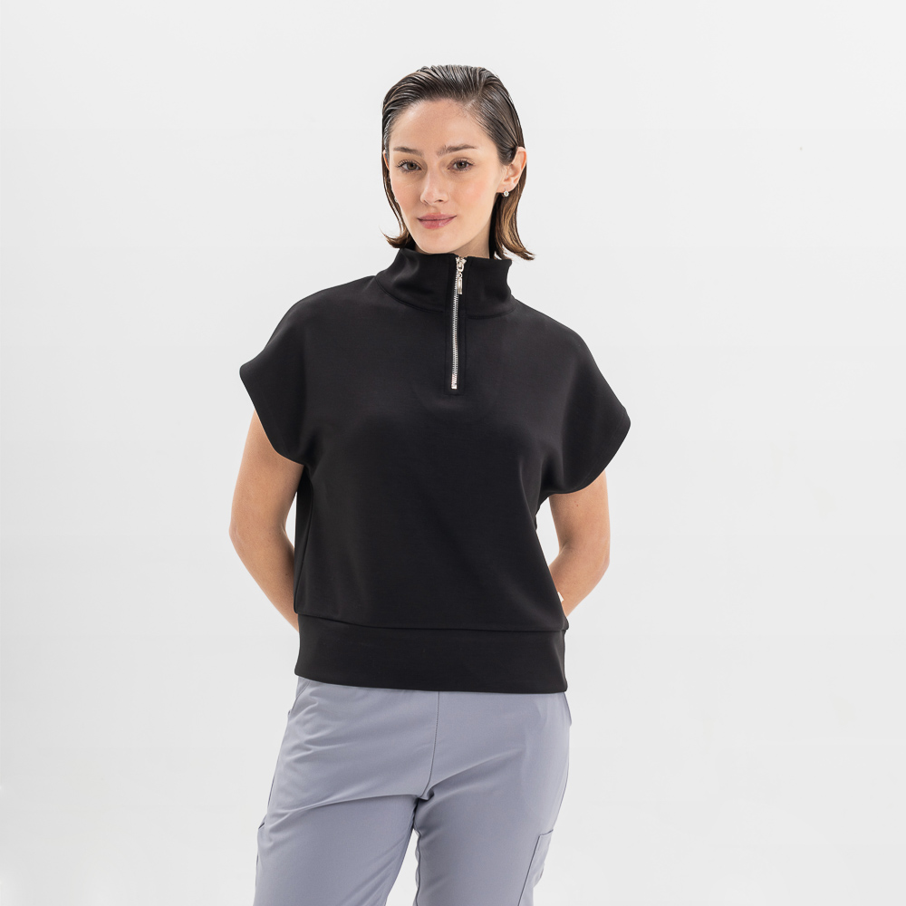 Chaleco comfy con cierre negro (mujer)