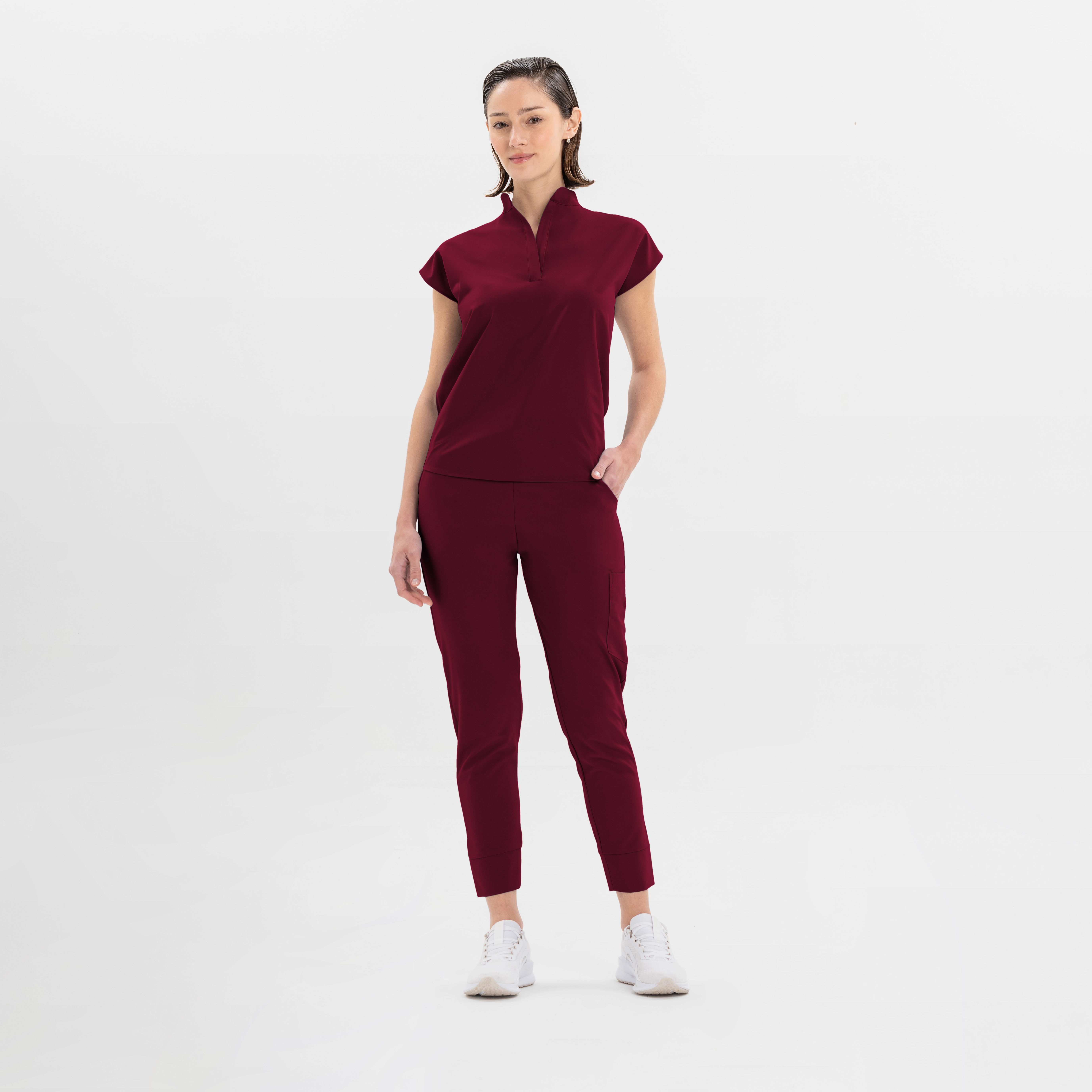 Ambo Juana Nova Slim bordó velvet